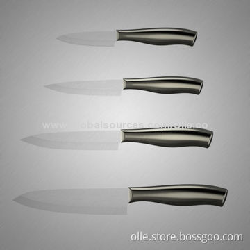 Stainless Steel Handle Ceramic Kitchen Knife Set